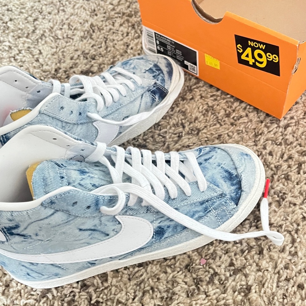 Nike Denim Blue and White Sneakers